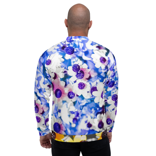 Fly Floral Unisex Flower Bomber Jacket - Commercial Universe Boutique 