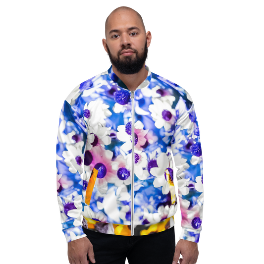 Fly Floral Unisex Flower Bomber Jacket - Commercial Universe Boutique 
