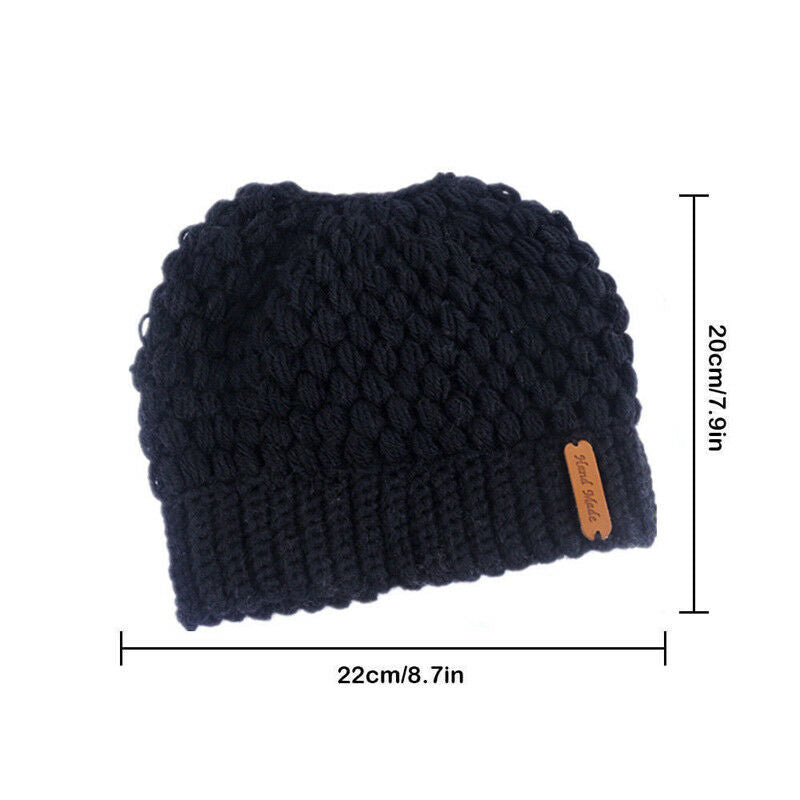 Winter Knitted Women's Ponytail Hats - Commercial Universe Boutique 