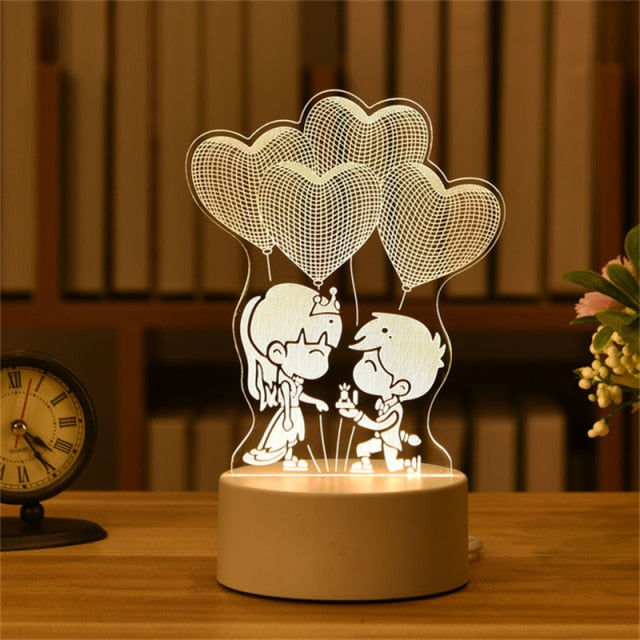 Romantic 3D Lamp - Commercial Universe Boutique 