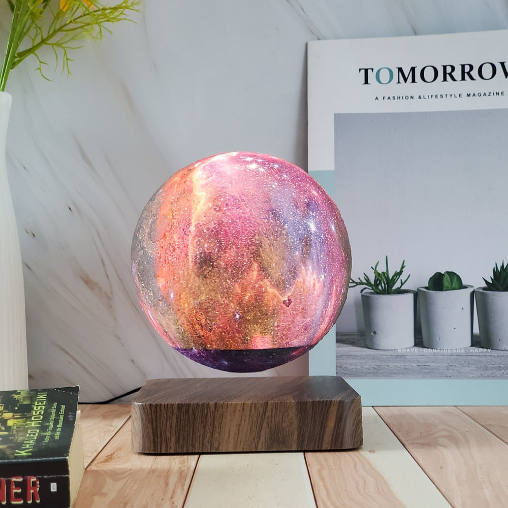 Levitating Galaxy Moon Table Lamp - Commercial Universe Boutique 