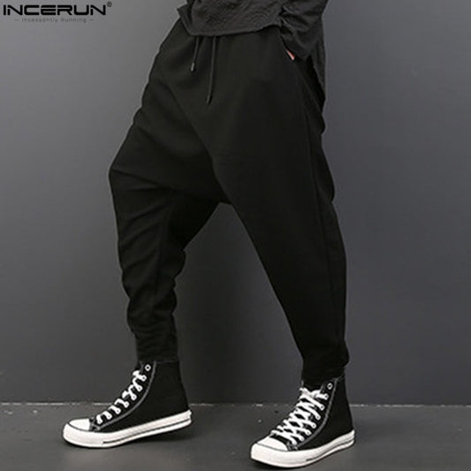 Casual Wear Loose Pants Draw String Baggy Dancing Crotch Trousers - Commercial Universe Boutique 