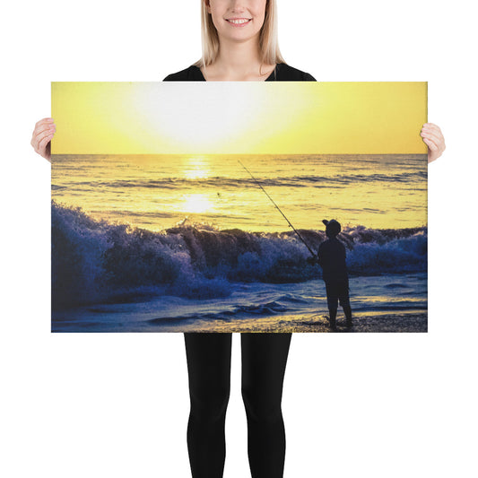 Fresh Catch Blue Photography Canvas - Commercial Universe Boutique 