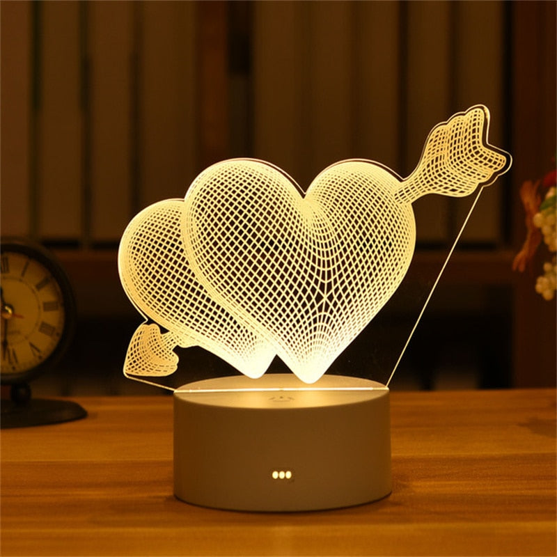 Romantic 3D Lamp - Commercial Universe Boutique 