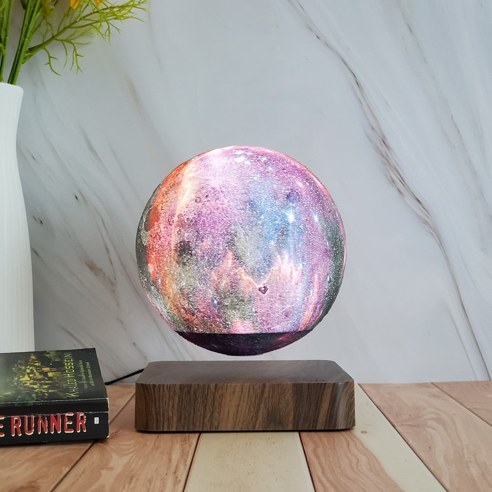 Levitating Galaxy Moon Table Lamp - Commercial Universe Boutique 