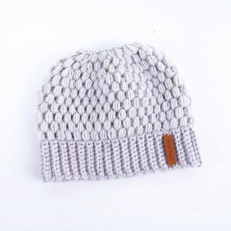 Winter Knitted Women's Ponytail Hats - Commercial Universe Boutique 