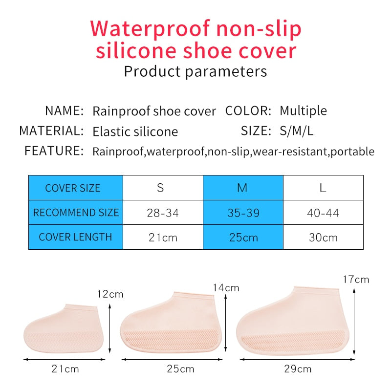 Silicone Waterproof Shoe Cover / Unisex Shoes Protectors - Commercial Universe Boutique 