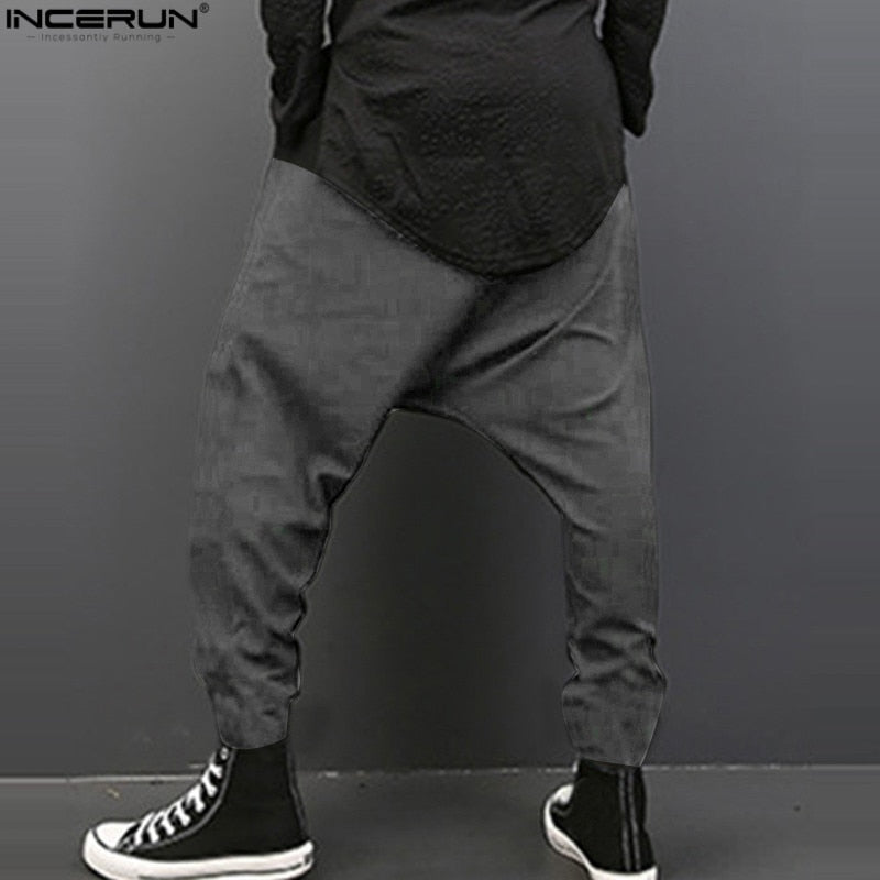 Casual Wear Loose Pants Draw String Baggy Dancing Crotch Trousers - Commercial Universe Boutique 