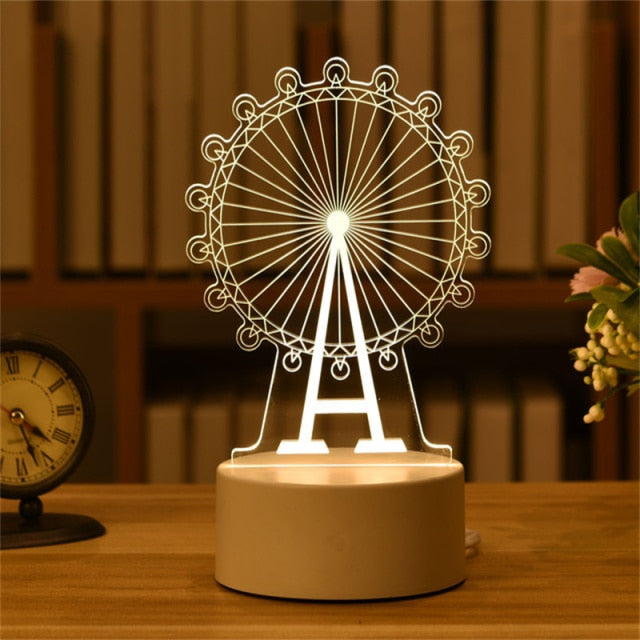 Romantic 3D Lamp - Commercial Universe Boutique 