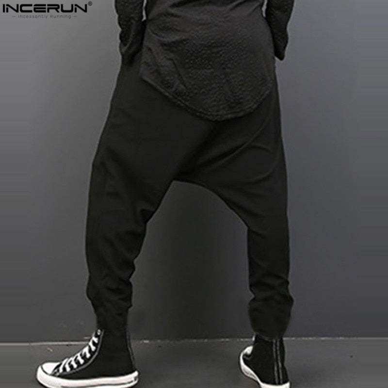 Casual Wear Loose Pants Draw String Baggy Dancing Crotch Trousers - Commercial Universe Boutique 