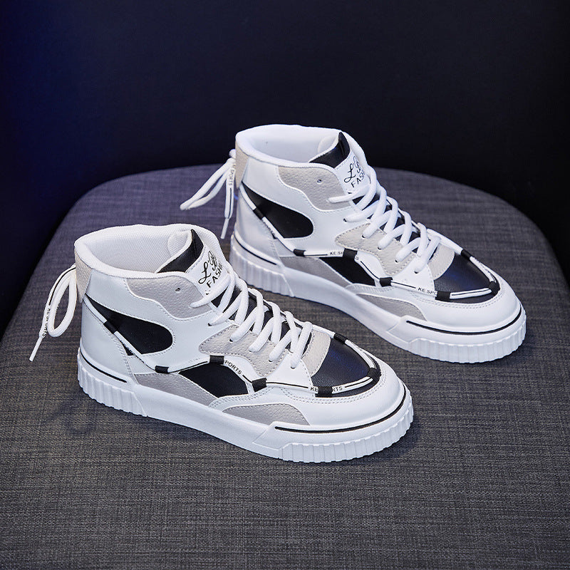 High Top White Shoes Women Flat Running Shoes Women - Commercial Universe Boutique 