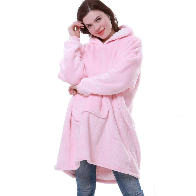 Large Hoodie Blanket With Sleeves - Commercial Universe Boutique 