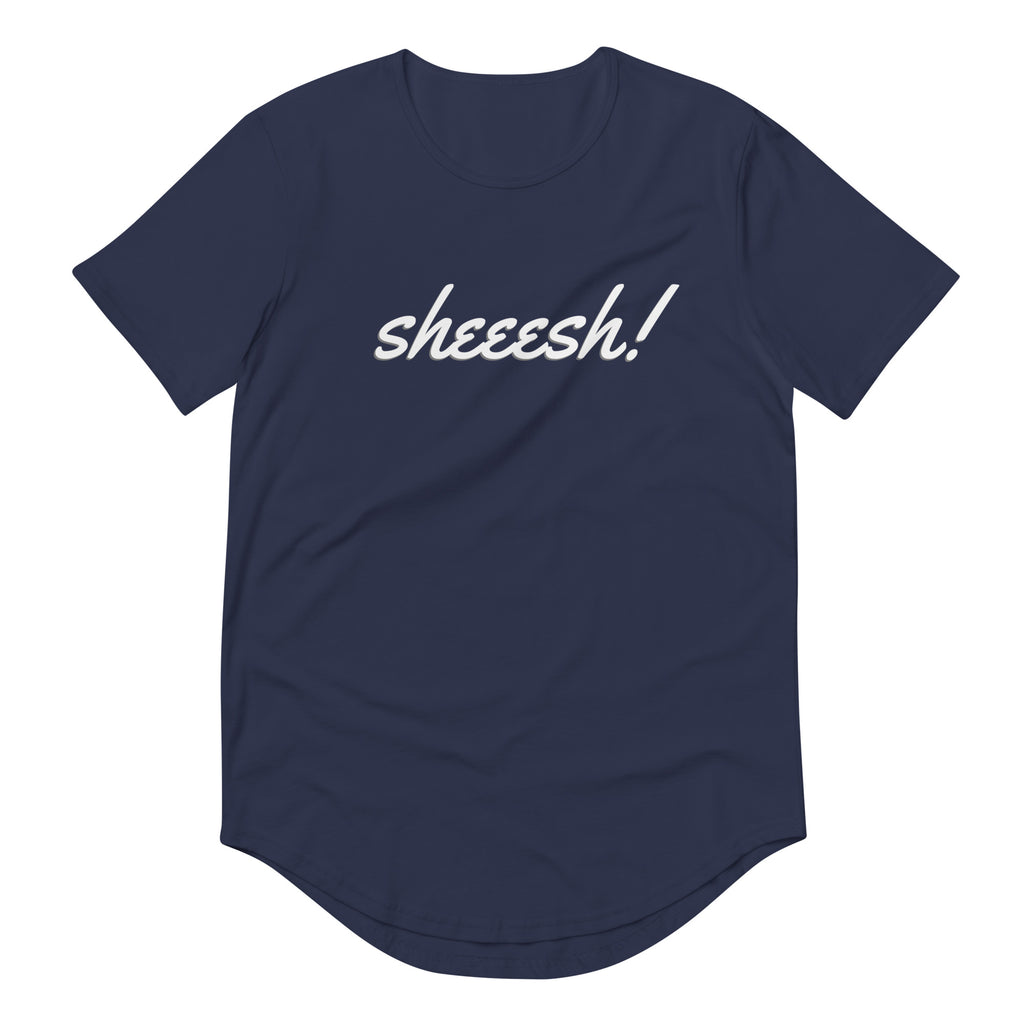 Sheeesh Men's Curved Hem T-Shirt