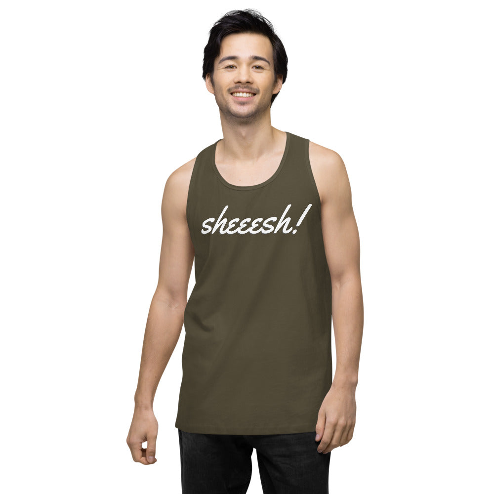 Sheeesh Men’s premium tank top - Commercial Universe Boutique 