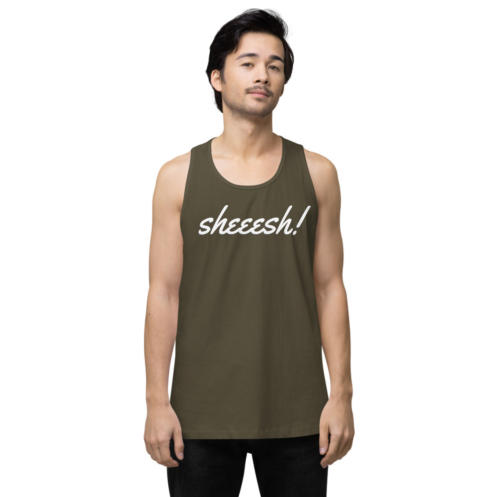 Sheeesh Men’s premium tank top - Commercial Universe Boutique 