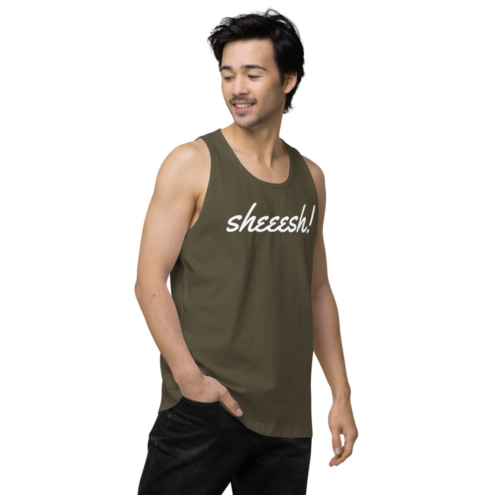 Sheeesh Men’s premium tank top - Commercial Universe Boutique 