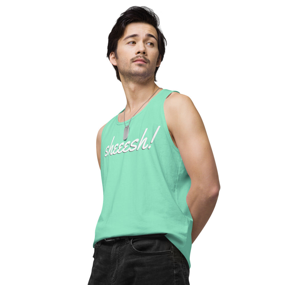 Sheeesh Men’s premium tank top - Commercial Universe Boutique 