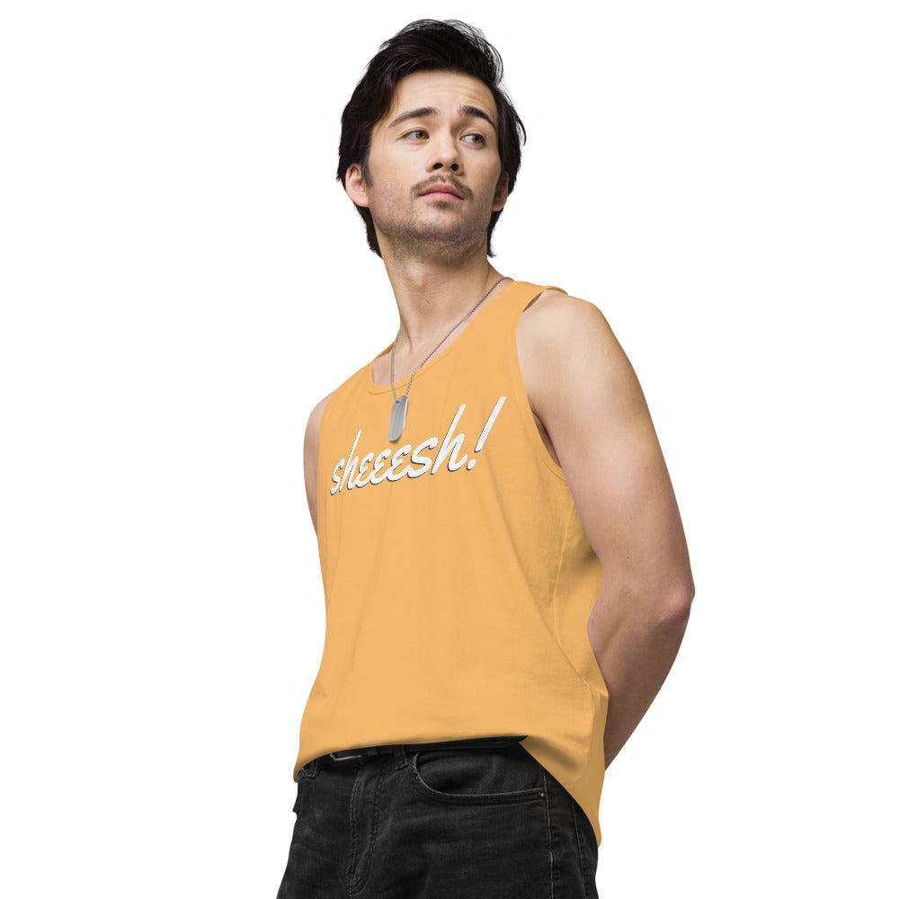 Sheeesh Men’s premium tank top - Commercial Universe Boutique 