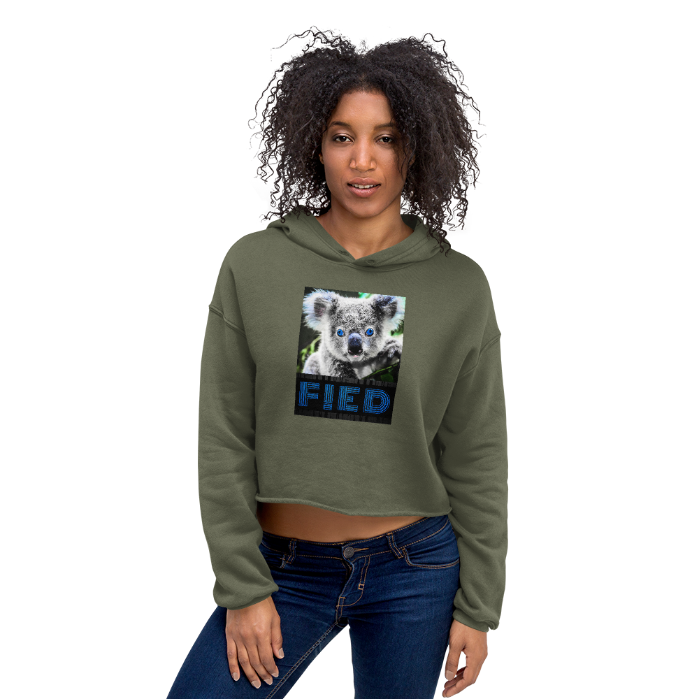 Koala-Fied Crop Hoodie - Commercial Universe