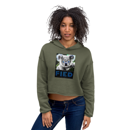 Koala-Fied Crop Hoodie - Commercial Universe