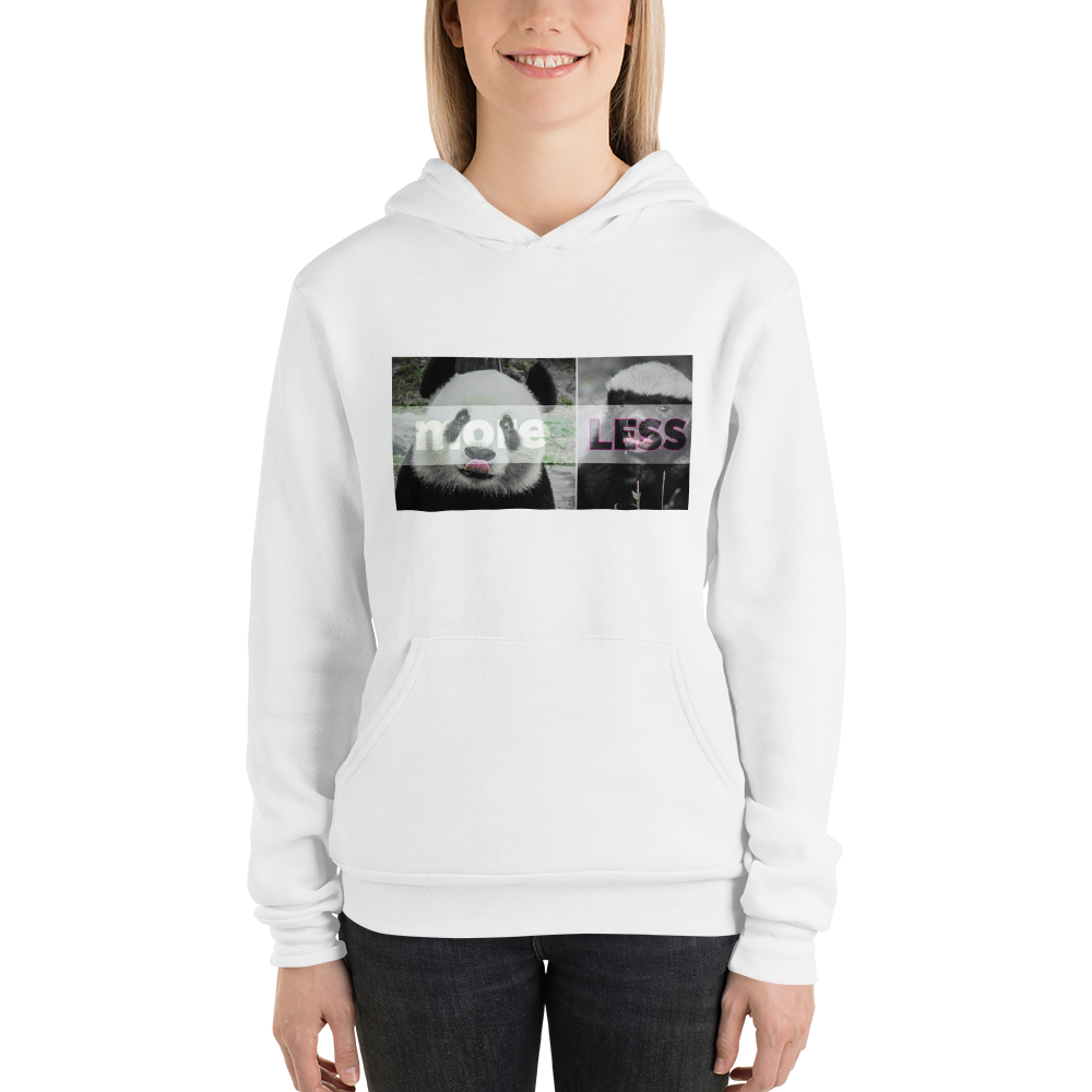 More or Less? Unisex hoodie - Commercial Universe