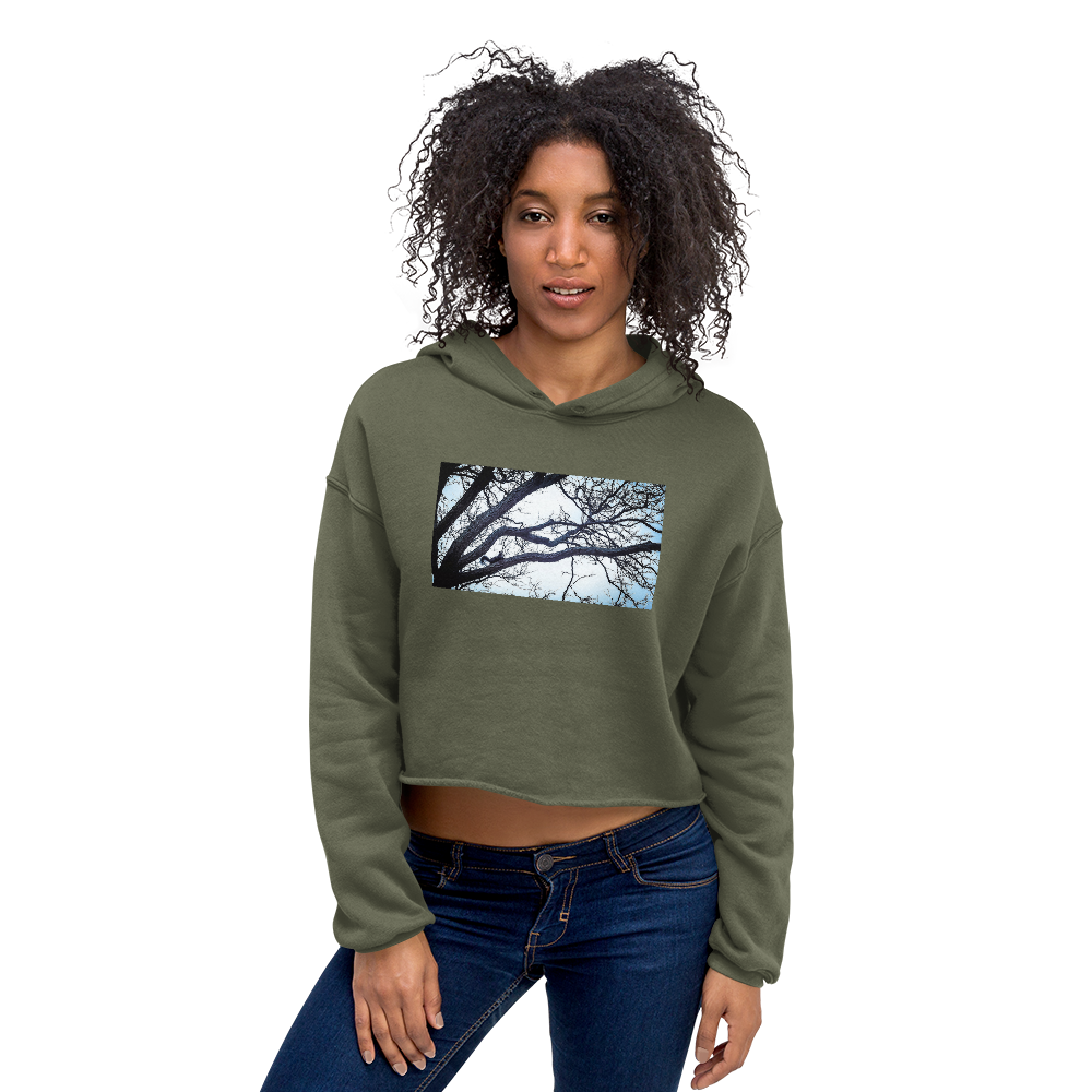 Serious Squirrel Crop Hoodie - Commercial Universe