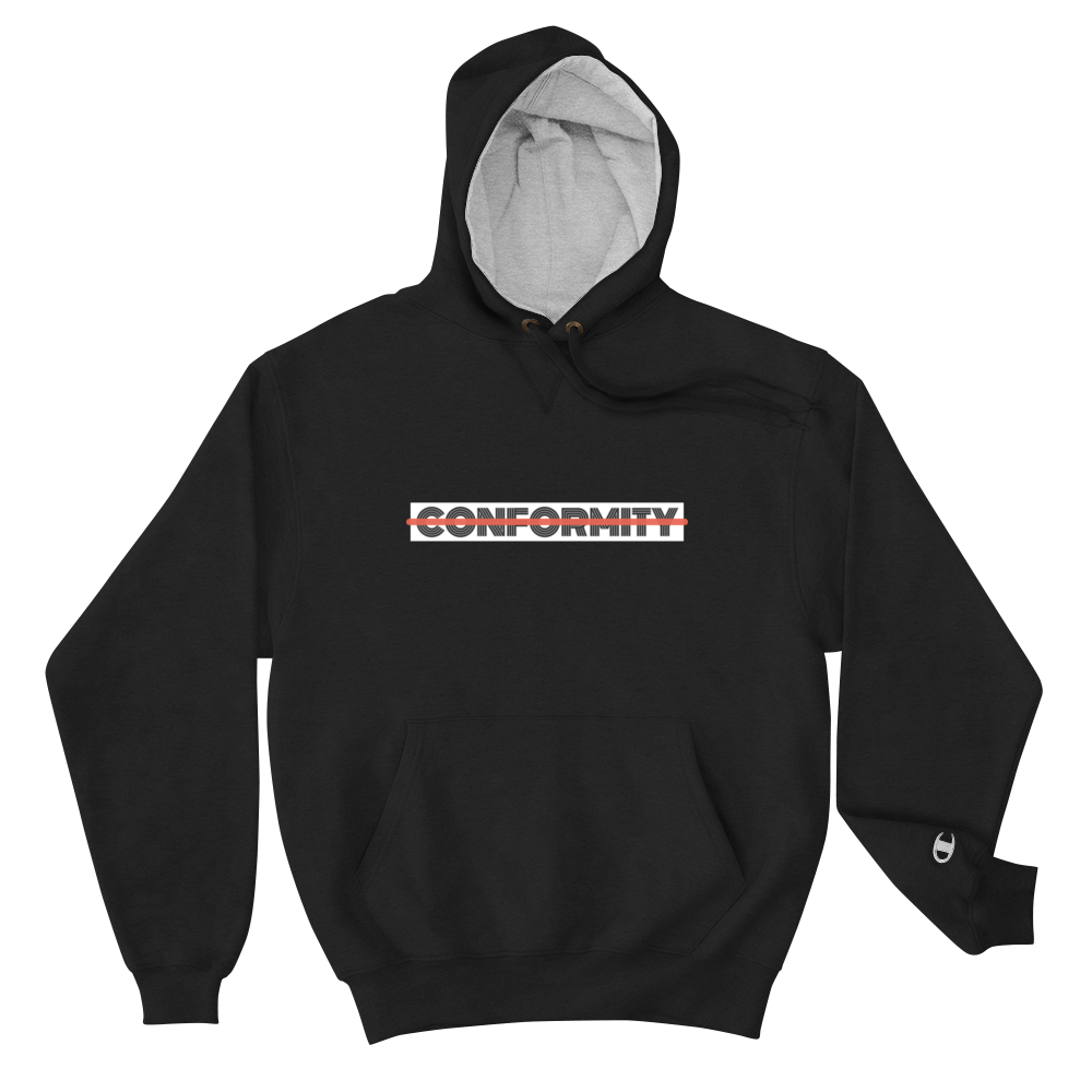 Conformity Unplugged Champion Hoodie - Commercial Universe