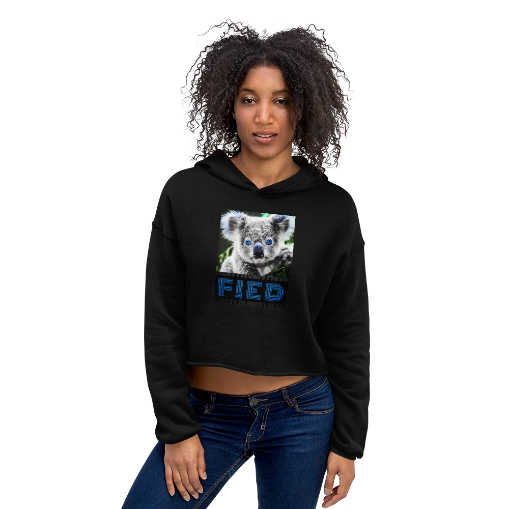 Koala-Fied Crop Hoodie - Commercial Universe