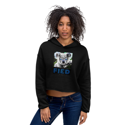 Koala-Fied Crop Hoodie - Commercial Universe