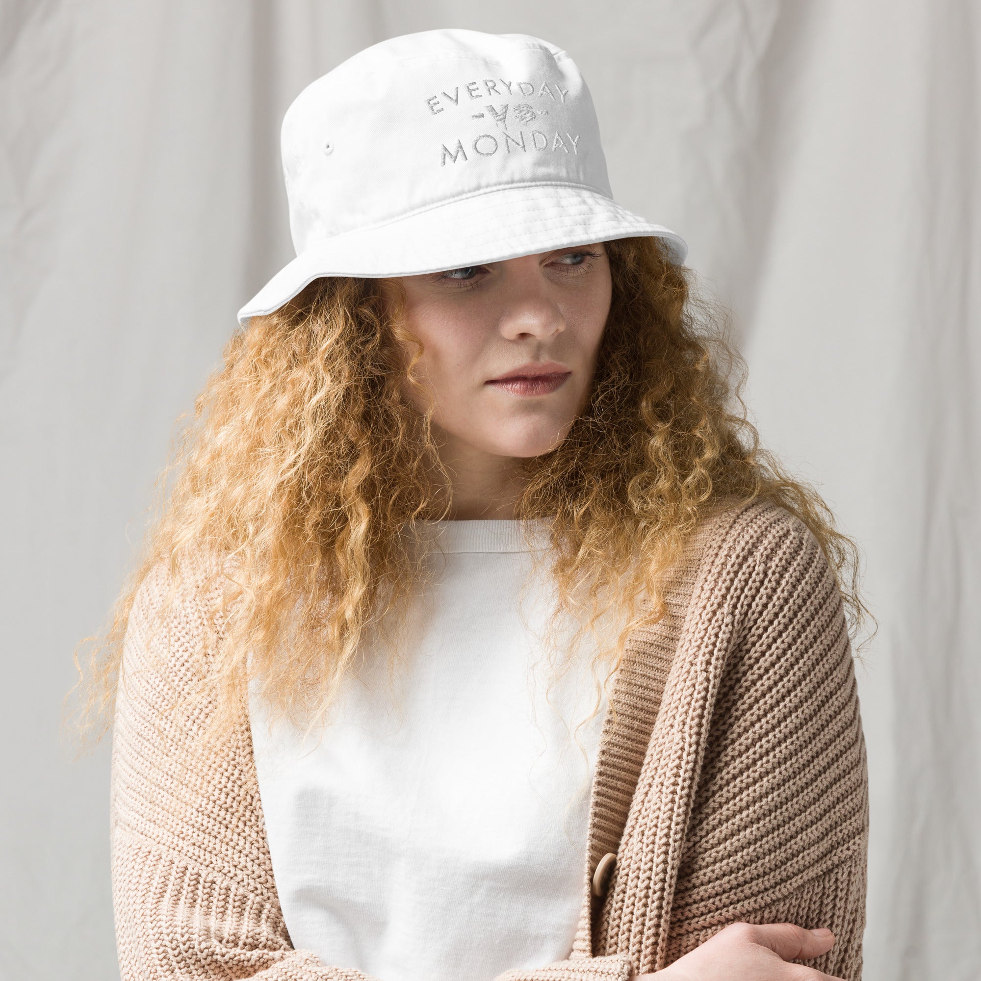 Everyday vs Monday Organic bucket hat - Commercial Universe Boutique 