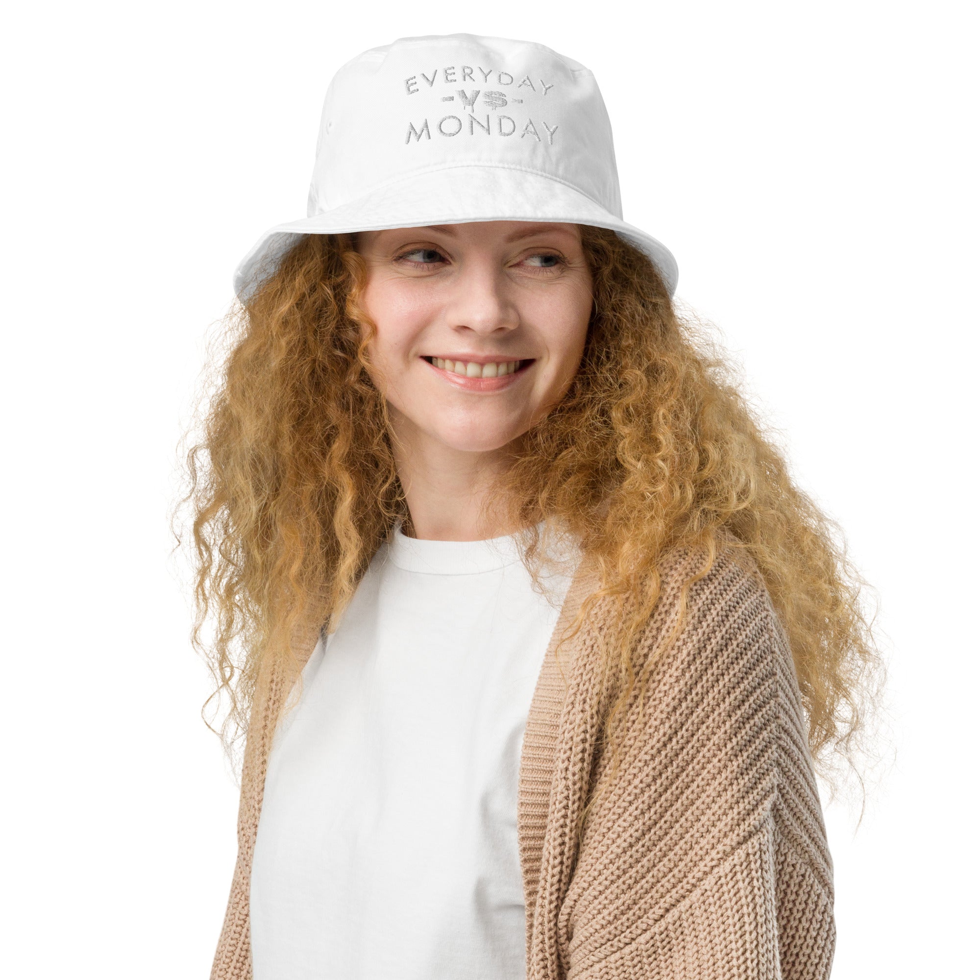 Everyday vs Monday Organic bucket hat - Commercial Universe Boutique 