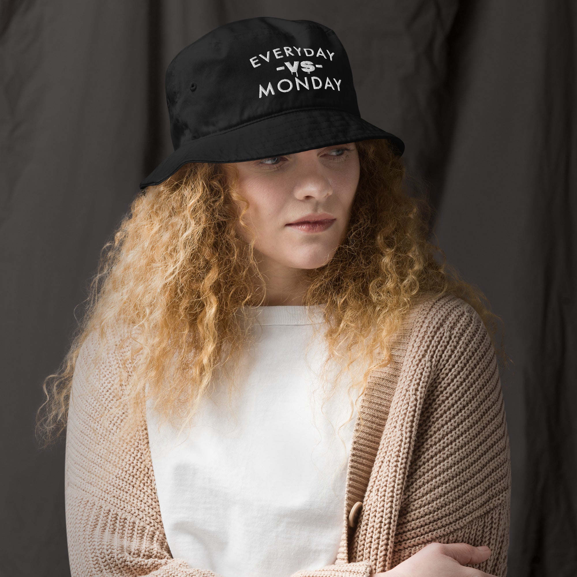 Everyday vs Monday Organic bucket hat - Commercial Universe Boutique 