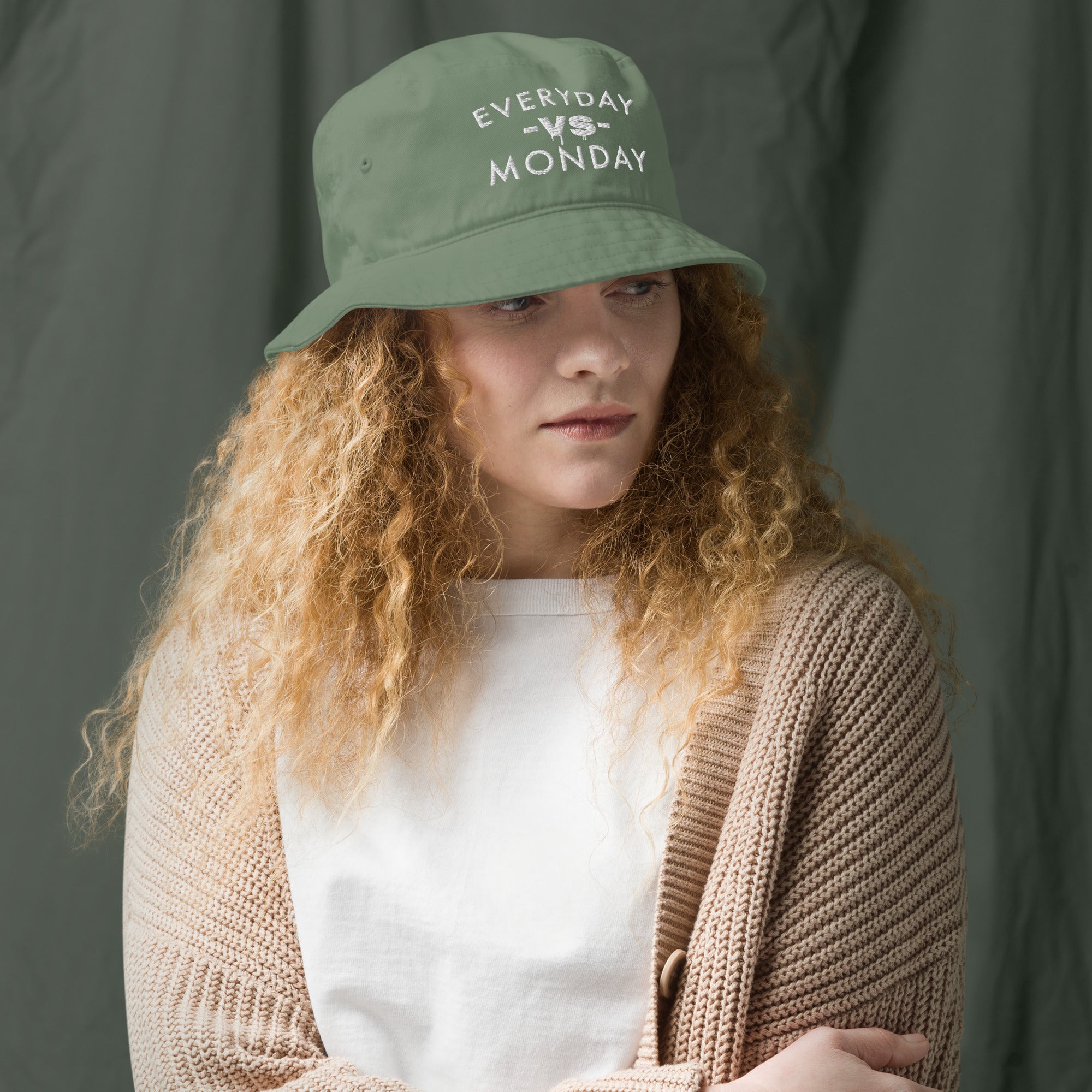 Everyday vs Monday Organic bucket hat - Commercial Universe Boutique 