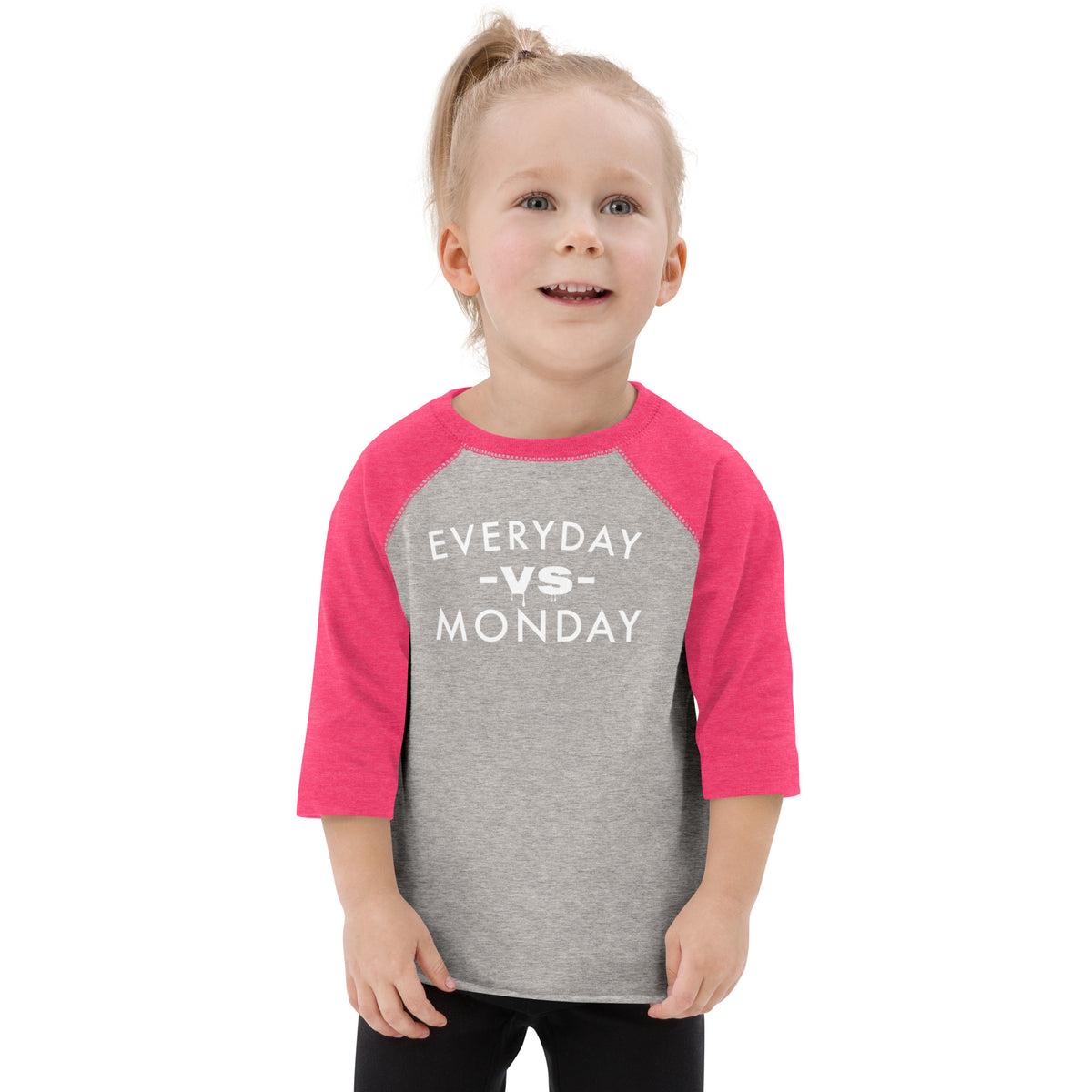 Everyday vs Monday Toddler baseball shirt - Commercial Universe Boutique 