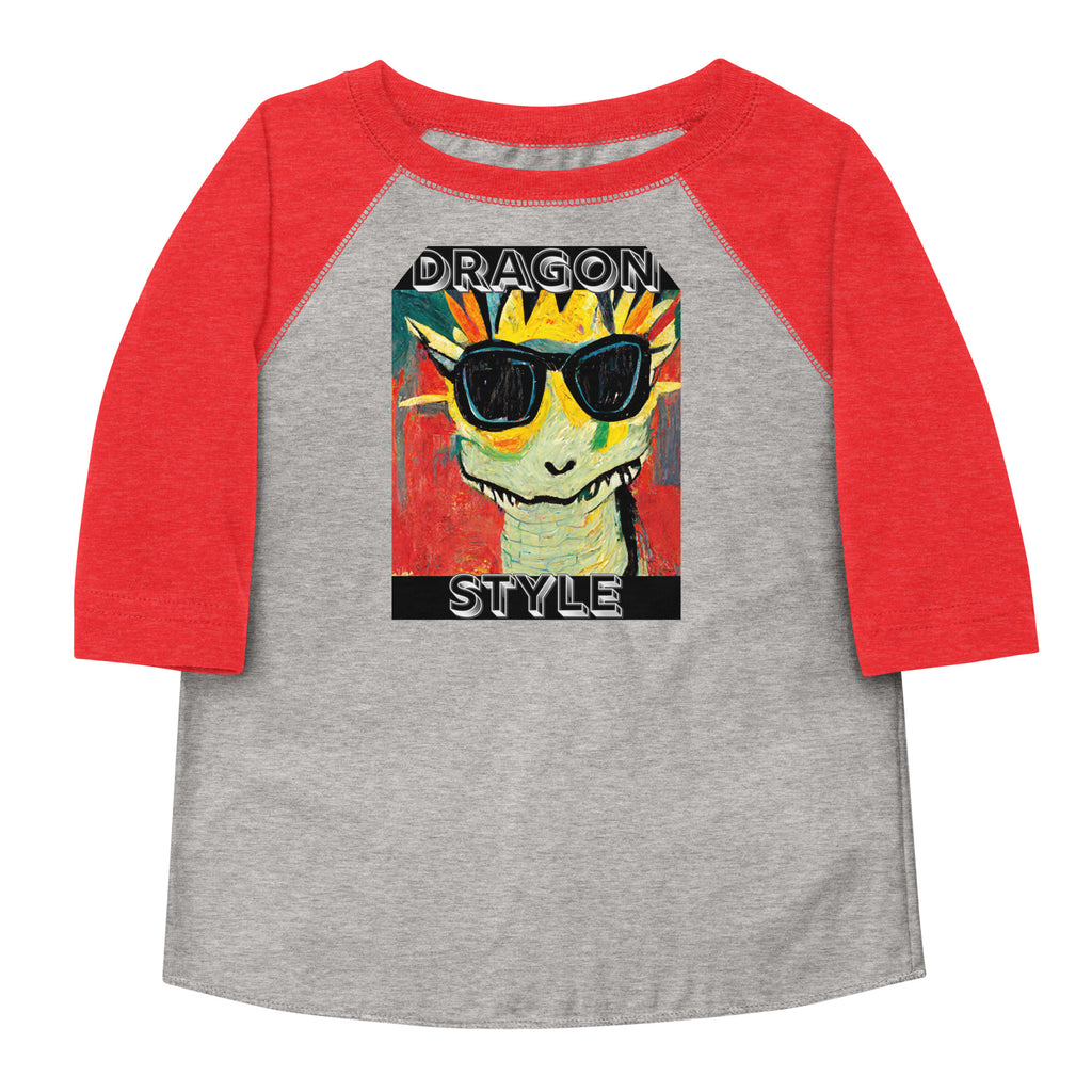 Little Dragon Style Toddler baseball shirt