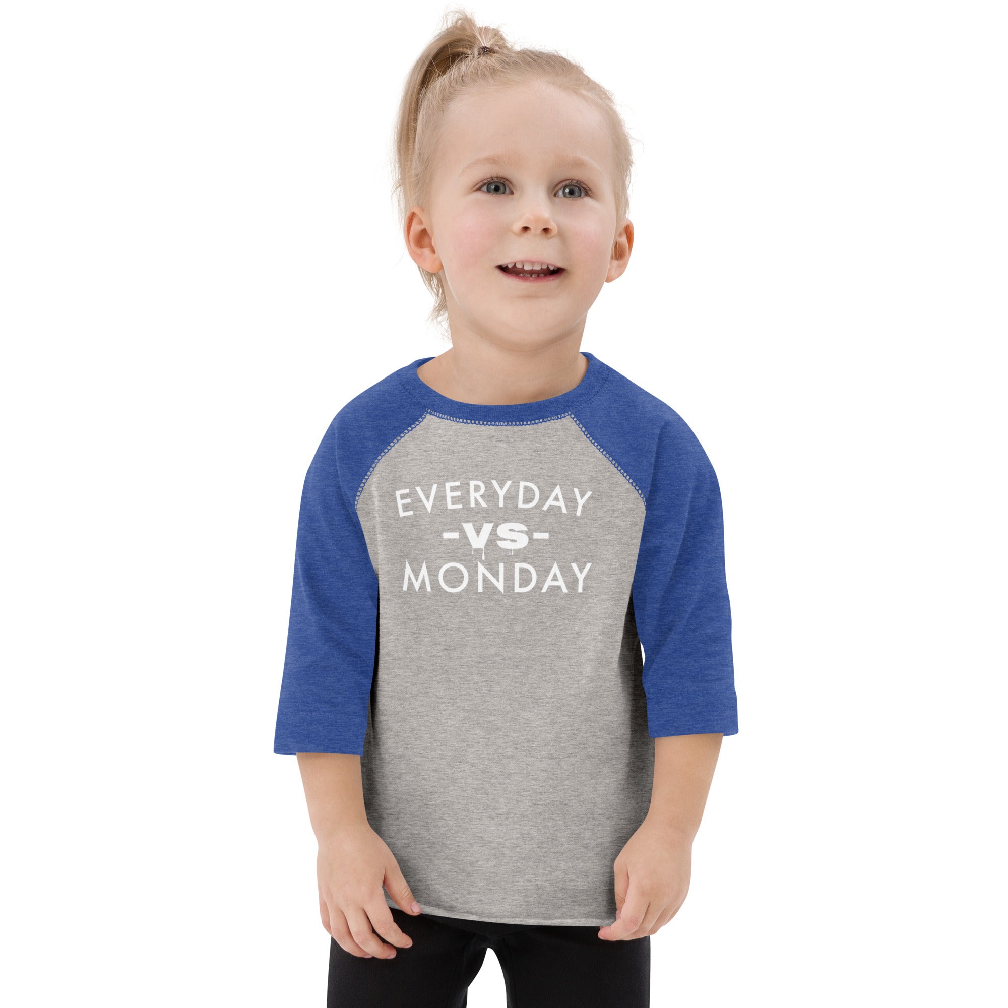 Everyday vs Monday Toddler baseball shirt - Commercial Universe Boutique 