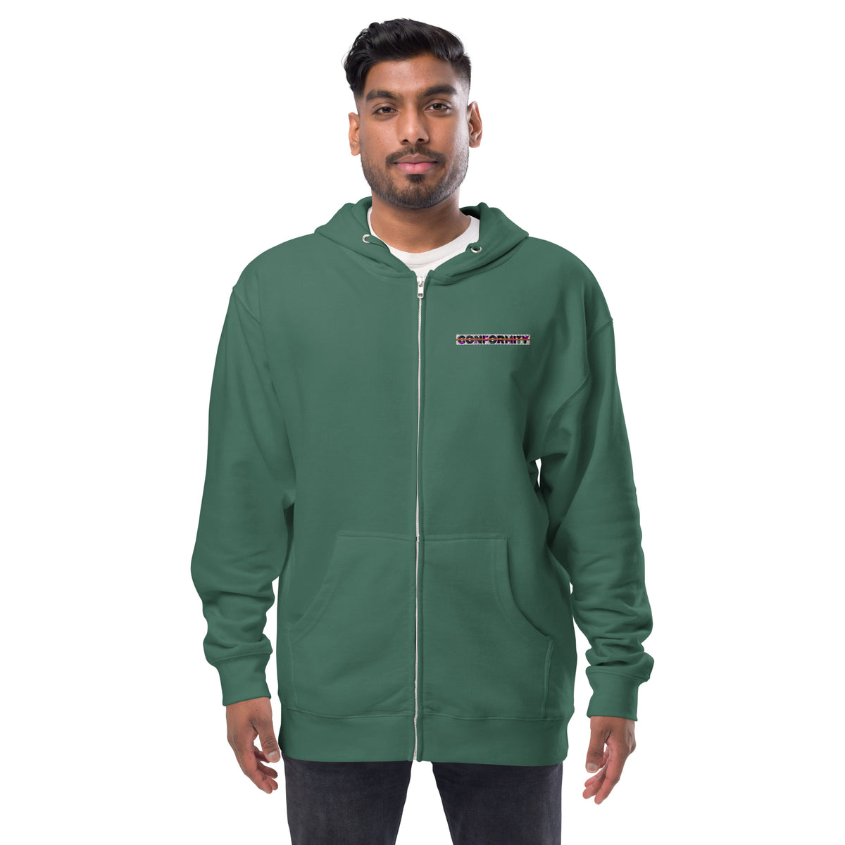 Muse + Conformity Unisex fleece zip up hoodie