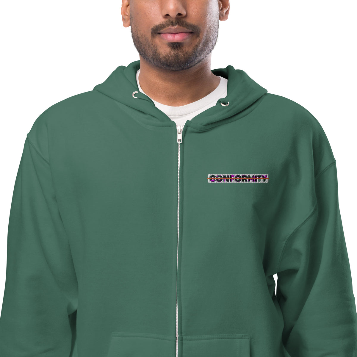 Muse + Conformity Unisex fleece zip up hoodie