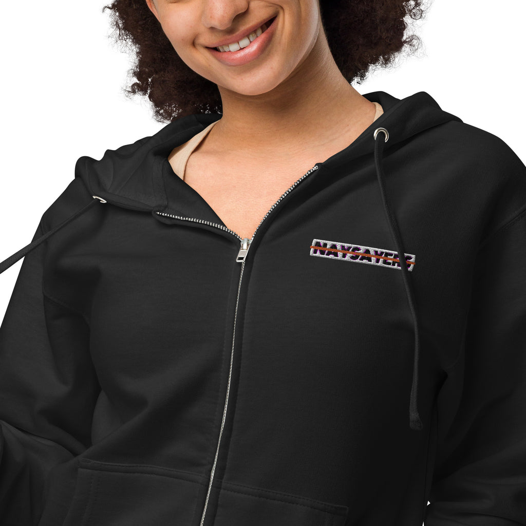Say Less Unisex fleece zip up hoodie