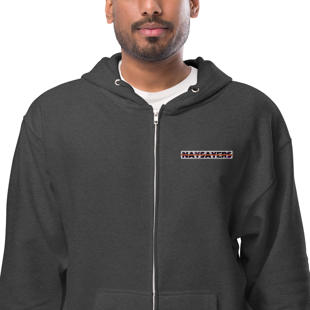 Say Less Unisex fleece zip up hoodie
