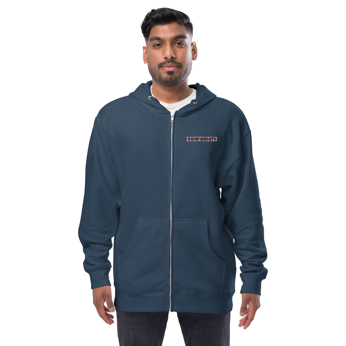 Muse + Conformity Unisex fleece zip up hoodie
