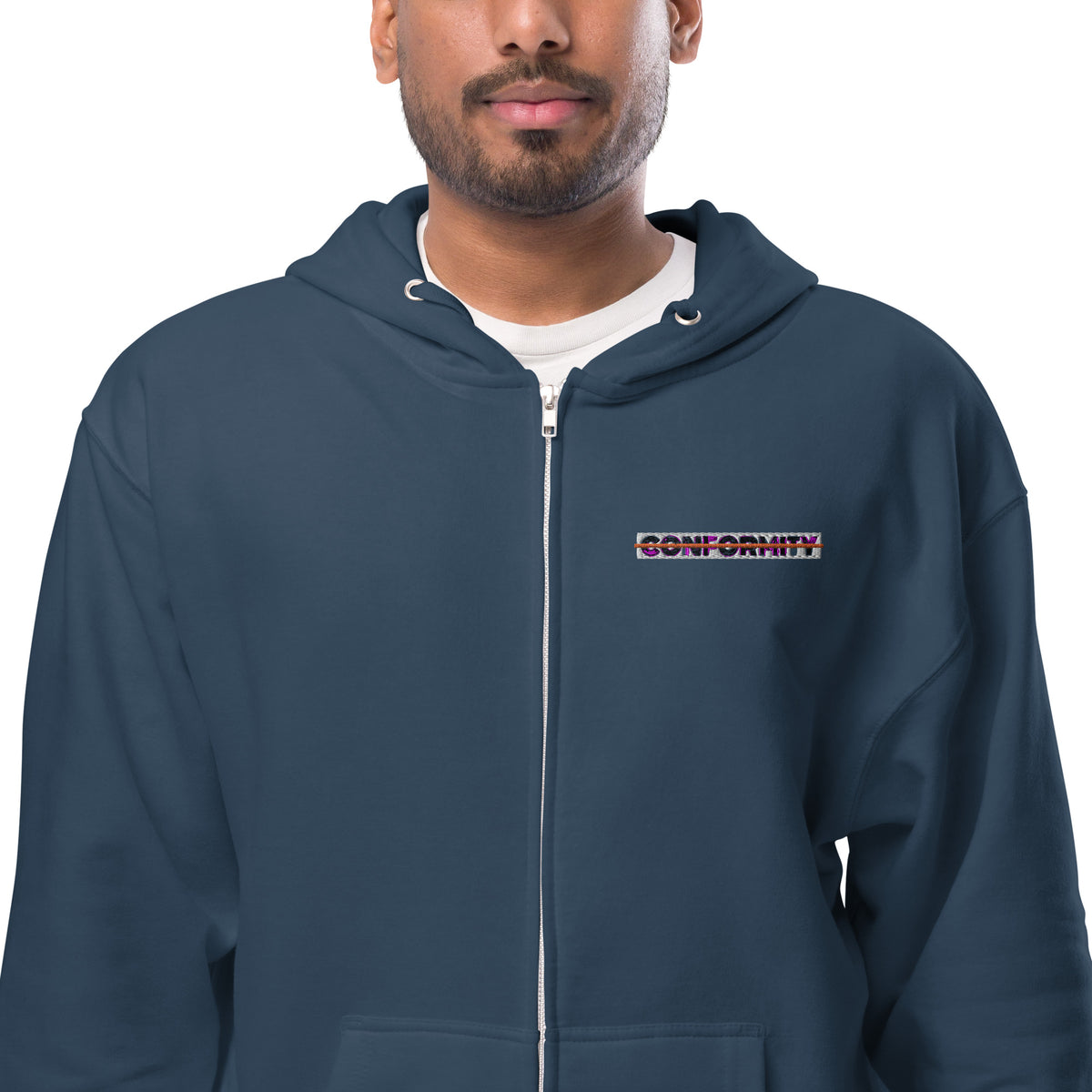 Muse + Conformity Unisex fleece zip up hoodie