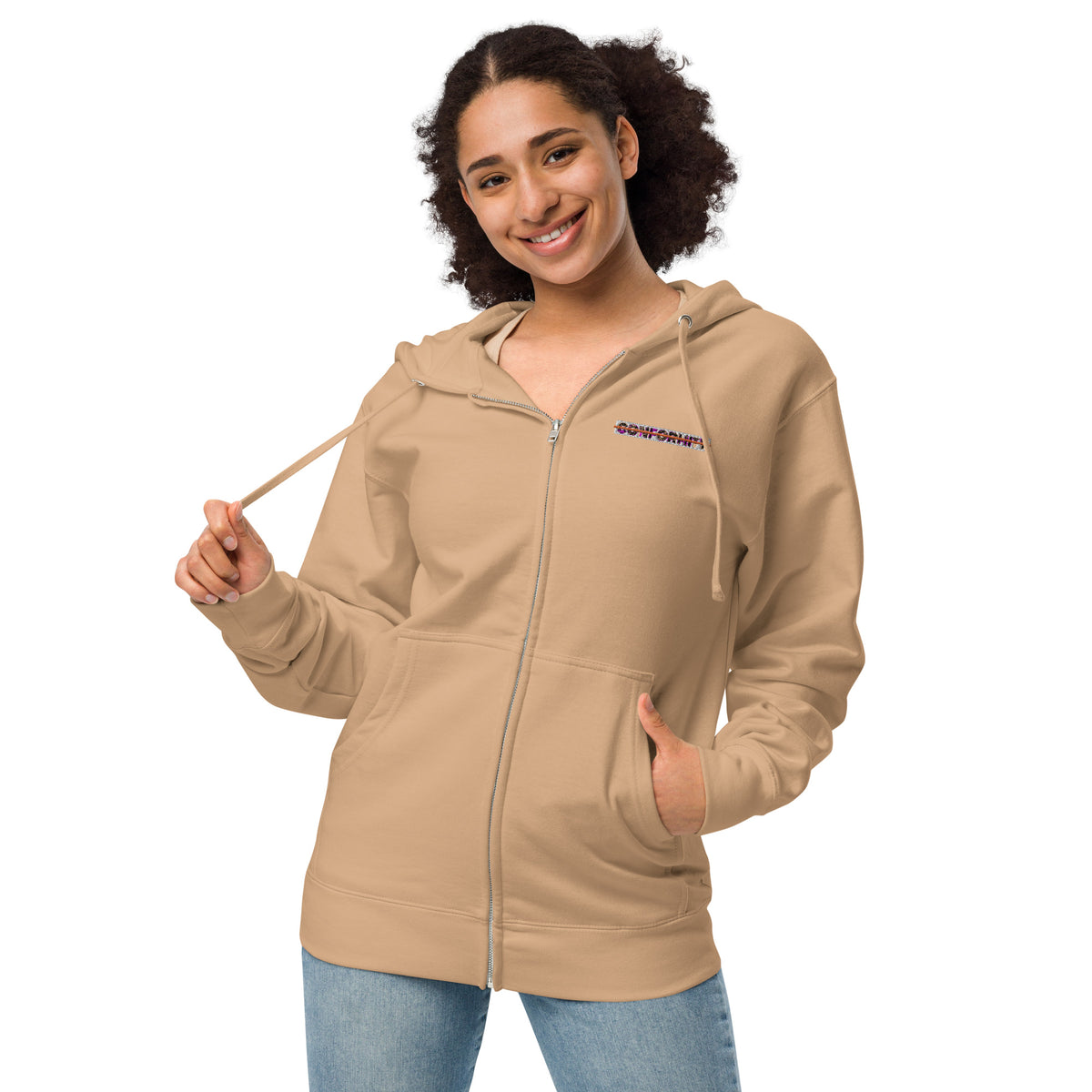Muse + Conformity Unisex fleece zip up hoodie