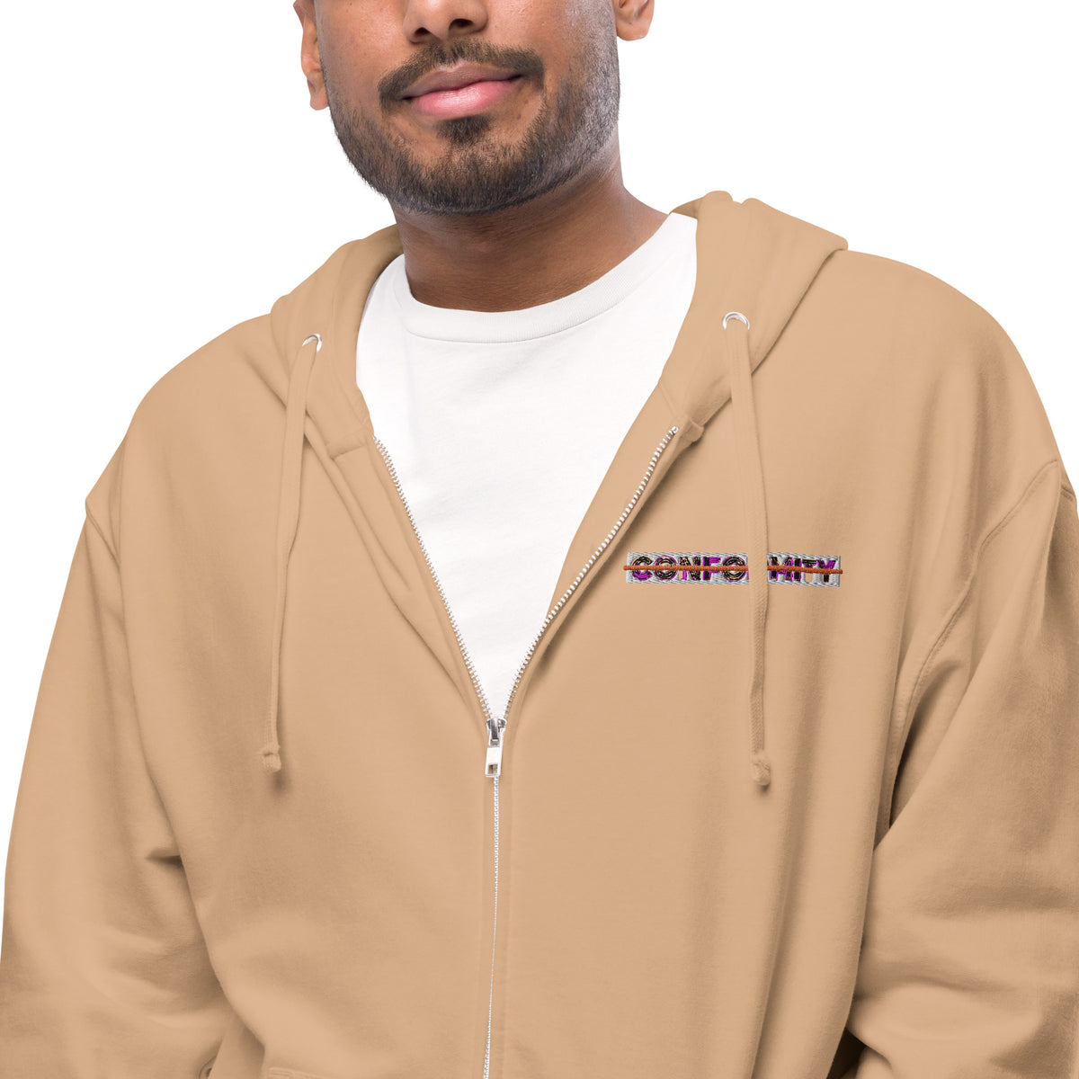 Muse + Conformity Unisex fleece zip up hoodie