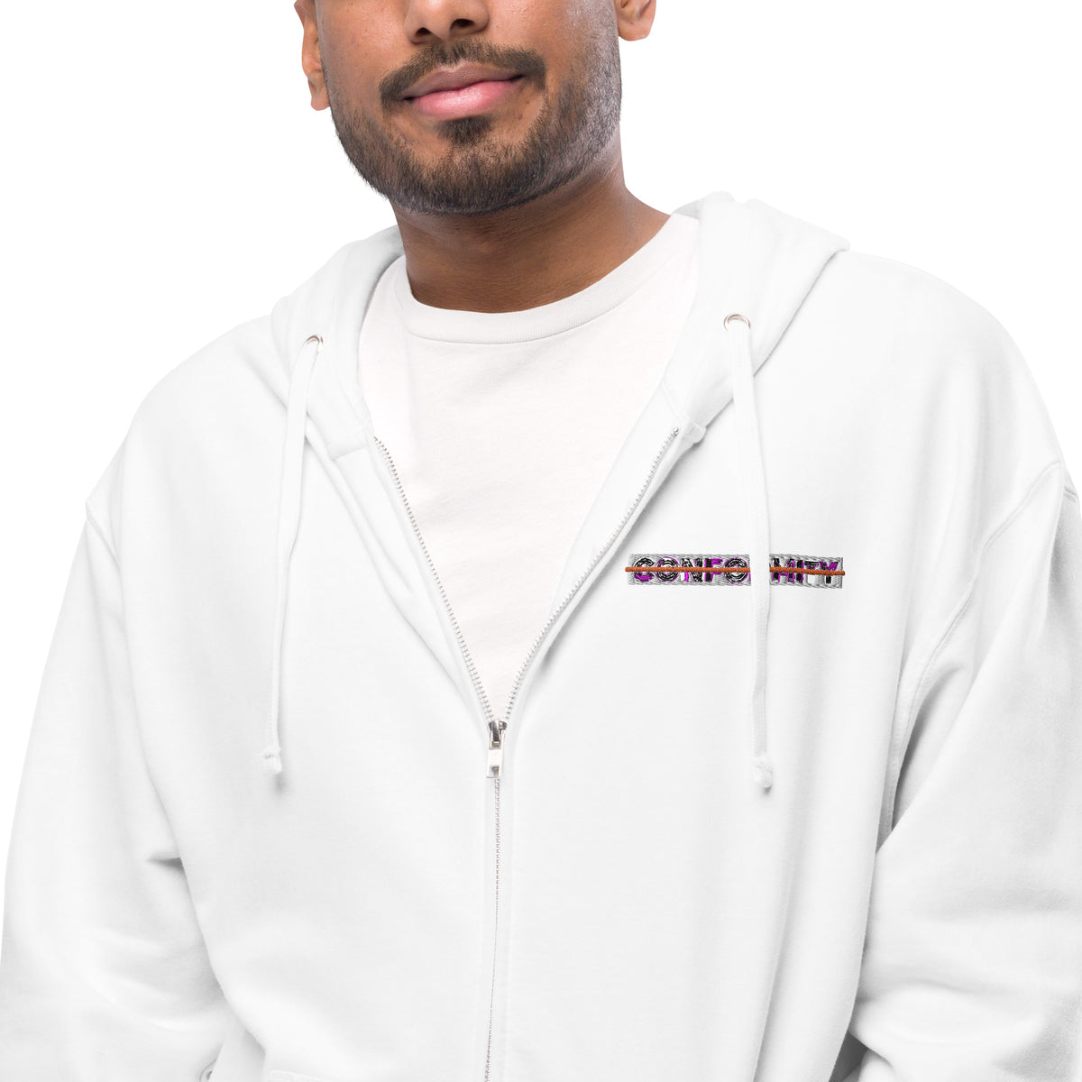 Muse + Conformity Unisex fleece zip up hoodie