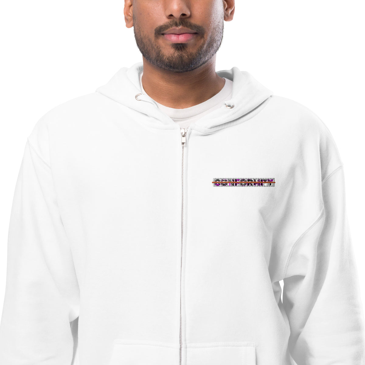 Muse + Conformity Unisex fleece zip up hoodie