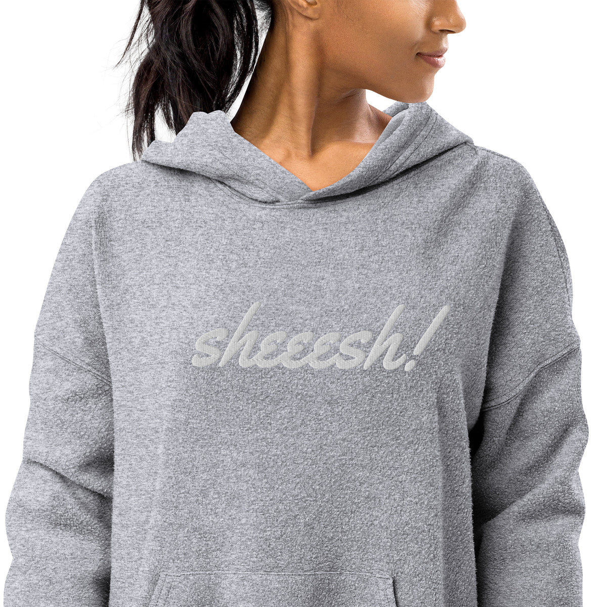 Sheesh! Unisex sueded fleece hoodie