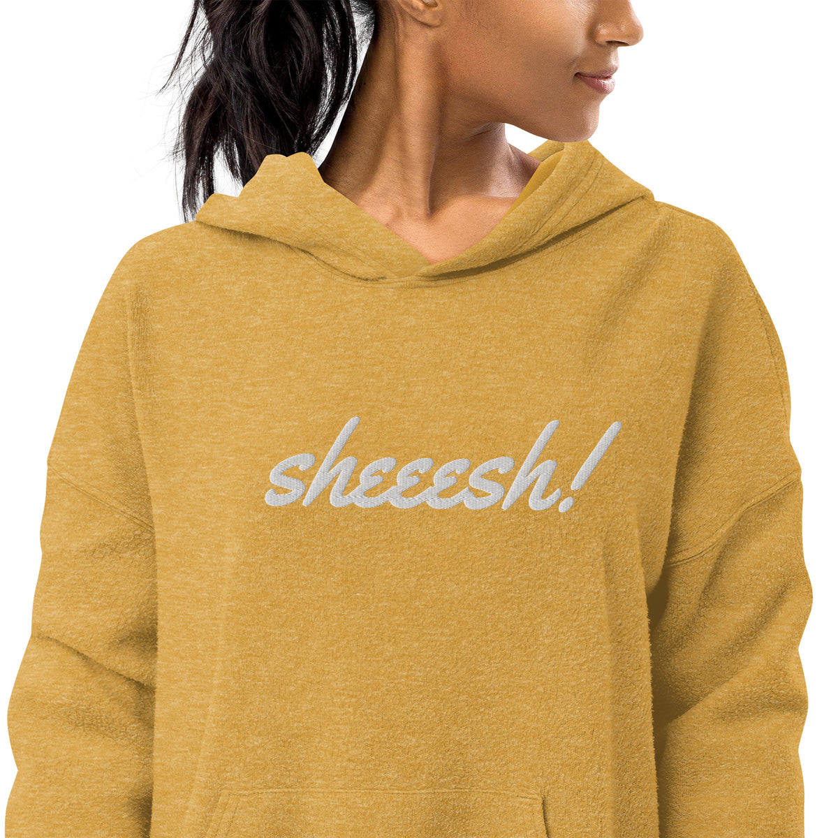 Sheesh! Unisex sueded fleece hoodie